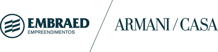 Logotipos Embraed Empreendimentos e Armani/Casa